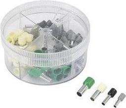 TRU COMPONENTS 739705 Assortiment adereindhulzen 4 mm², 6 mm², 10 mm², 16 mm² Deels geïsoleerd Grijs, Zwart, Ivoor, Gro