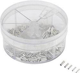 TRU COMPONENTS 739773 Assortiment adereindhulzen 0.5 mm², 0.75 mm², 1 mm², 1.5 mm², 2.5 mm² Ongeïsoleerd Metaal 500 stu