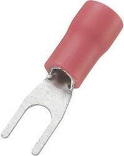 TRU COMPONENTS 745224 Vorkkabelschoen 0.50 mm² 1.50 mm² Gat diameter=3.2 mm Deels geïsoleerd Rood 100 stuk(s)