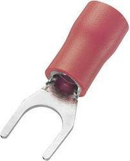TRU COMPONENTS 745254 Vorkkabelschoen 0.50 mm² 1.50 mm² Gat diameter=4.3 mm Deels geïsoleerd Rood 100 stuk(s)
