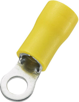 TRU COMPONENTS 746628 Ringkabelschoen Dwarsdoorsnede (max.): 6 mm² Gat diameter: 4.3 mm Deels geïsoleerd Geel 50 stuk(s