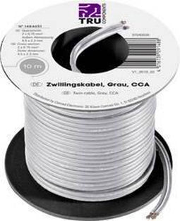 TRU COMPONENTS 93030c503 Draad 0.75 mm² Grijs 10 m