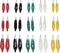TRU COMPONENTS 93038C196 Krokodillenklemmen-set Zwart, Rood, Wit, Groen, Geel 30 stuk(s)