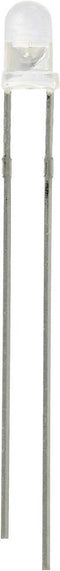 TRU COMPONENTS Bedrade LED Koud-wit Rond 3 mm 14400 mcd 30 ° 20 mA 2.7 V, 3.4 V