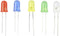TRU COMPONENTS Bedrade LED Rood, Geel, Blauw, Geel-groen, Warm-wit Rond 5 mm 90 mcd, 420 mcd, 2180 mcd, 19000 mcd 30 °