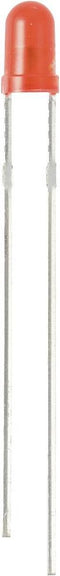 TRU COMPONENTS Bedrade LED Rood Rond 3 mm 330 mcd 30 ° 20 mA 1.8 V, 2.4 V