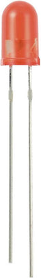 TRU COMPONENTS Bedrade LED Rood Rond 5 mm 420 mcd 30 ° 20 mA 1.8 V, 2.4 V