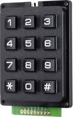 TRU COMPONENTS Druktoetsenveld Keypad matrix 3 x 4 1 stuk(s)