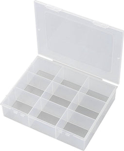 TRU COMPONENTS E-112-1 Assortimentsdoos (l x b x h) 190 x 145 x 42 mm Aantal vakken: 9 Vaste onderverdeling 1 stuk(s)