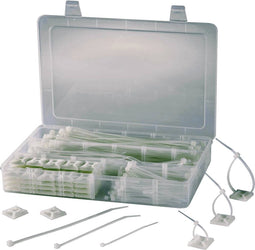 TRU COMPONENTS EPR-350 Kabelbinder 100 x 2,5 mm, 142 x 3,2 mm, 190 x 4,8 mm Helder Met kleefsokkel 1 set(s)