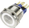 TRU COMPONENTS GQ22S-11E/W/12V Vandalismebestendige druktoets 250 V/AC 3 A 1x uit/(aan) Moment Wit IP65 1 stuk(s)