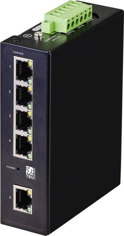TRU COMPONENTS Industrial Ethernet Switch 1 + 4 poorten 10 / 100 / 1000 MBit/s