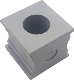 TRU COMPONENTS KT 11 Kabeldoorvoering Gegroefd Klem-Ø (max.): 12 mm Elastomeer Grijs 1 stuk(s)