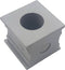 TRU COMPONENTS KT 11 Kabeldoorvoering Gegroefd Klem-Ø (max.): 12 mm Elastomeer Grijs 1 stuk(s)