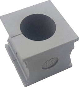 TRU COMPONENTS KT 13 Kabeldoorvoering Gegroefd Klem-Ø (max.): 14 mm Elastomeer Grijs 1 stuk(s)