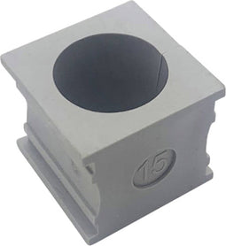 TRU COMPONENTS KT 15 Kabeldoorvoering Gegroefd Klem-Ø (max.): 16 mm Elastomeer Grijs 1 stuk(s)