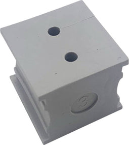 TRU COMPONENTS KT 2/3 Kabeldoorvoering Gegroefd Klem-Ø (max.): 3 mm Elastomeer Grijs 1 stuk(s)