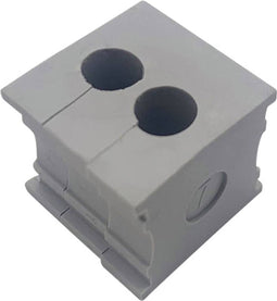TRU COMPONENTS KT 2/7 Kabeldoorvoering Gegroefd Klem-Ø (max.): 7 mm Elastomeer Grijs 1 stuk(s)