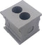 TRU COMPONENTS KT 2/8 Kabeldoorvoering Gegroefd Klem-Ø (max.): 8 mm Elastomeer Grijs 1 stuk(s)