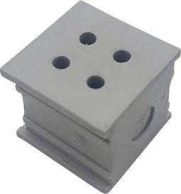 TRU COMPONENTS KT 4/3 Kabeldoorvoering Gegroefd Klem-Ø (max.): 3 mm Elastomeer Grijs 1 stuk(s)