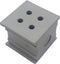 TRU COMPONENTS KT 4/3 Kabeldoorvoering Gegroefd Klem-Ø (max.): 3 mm Elastomeer Grijs 1 stuk(s)