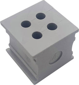 TRU COMPONENTS KT 4/4 Kabeldoorvoering Gegroefd Klem-Ø (max.): 4 mm Elastomeer Grijs 1 stuk(s)