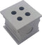 TRU COMPONENTS KT 4/4 Kabeldoorvoering Gegroefd Klem-Ø (max.): 4 mm Elastomeer Grijs 1 stuk(s)