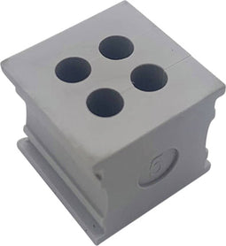 TRU COMPONENTS KT 4/5 Kabeldoorvoering Gegroefd Klem-Ø (max.): 5 mm Elastomeer Grijs 1 stuk(s)