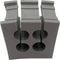 TRU COMPONENTS KT 4/5 Kabeldoorvoering Gegroefd Klem-Ø (max.): 5 mm Elastomeer Grijs 1 stuk(s)