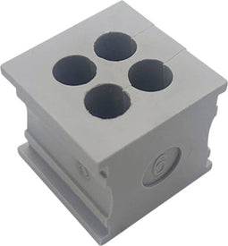 TRU COMPONENTS KT 4/6 Kabeldoorvoering Gegroefd Klem-Ø (max.): 6 mm Elastomeer Grijs 1 stuk(s)