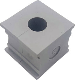 TRU COMPONENTS KT 8 Kabeldoorvoering Gegroefd Klem-Ø (max.): 9 mm Elastomeer Grijs 1 stuk(s)