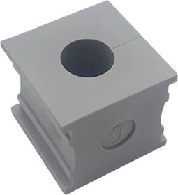 TRU COMPONENTS KT 9 Kabeldoorvoering Gegroefd Klem-Ø (max.): 10 mm Elastomeer Grijs 1 stuk(s)