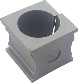 TRU COMPONENTS KTs 16 Kabeldoorvoering Gegroefd Klem-Ø (max.): 16 mm Elastomeer Grijs 1 stuk(s)