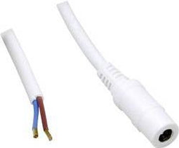 TRU COMPONENTS Laagspannings-aansluitkabel Laagspanningsbus - Open kabeleinde 5.50 mm 2.10 mm 0.50 m 1 stuk(s)