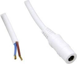 TRU COMPONENTS Laagspannings-aansluitkabel Laagspanningsbus - Open kabeleinde 5.50 mm 2.10 mm 1.00 m 1 stuk(s)
