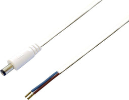 TRU COMPONENTS Laagspannings-aansluitkabel Laagspanningsstekker - Open kabeleinde 5.50 mm 2.10 mm 1.00 m 1 stuk(s)