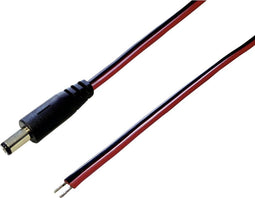 TRU COMPONENTS Laagspannings-aansluitkabel Laagspanningsstekker - Open kabeleinde 5.5 mm 2.1 mm 2.1 mm 2.00 m 1 stuk(s)