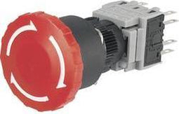 TRU COMPONENTS LAS1-BY-22TSA Noodstopschakelaar 250 V/AC 3 A 2x NC, 2x NO IP40 1 stuk(s)