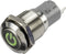 TRU COMPONENTS LAS2GQF-11DT/G/12V/S/P Druktoets 48 V/DC 2 A 1x uit/(aan) Moment Groen IP65 1 stuk(s)