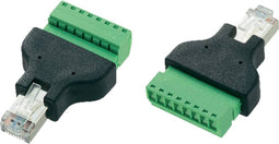 TRU COMPONENTS LT-RJ45 RJ45-stekker met schroefaansluiting 569296 Stekker, recht Aantal polen (sensoren) 8 1 stuk(s)