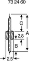 TRU COMPONENTS Male header (standaard) Aantal rijen: 1 Aantal polen per rij: 8 TC-2521051 100 stuk(s)