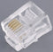 TRU COMPONENTS Modulaire stekker TC-2525001 Stekker, recht Aantal polen: 6P4C Aantal polen 6P4C Transparant 100 stuk(s)
