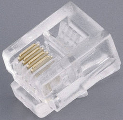TRU COMPONENTS Modulaire stekker TC-2525002 Stekker, recht Aantal polen: 6P6C Aantal polen 6P6C Transparant 100 stuk(s)