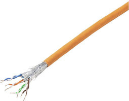 TRU COMPONENTS Netwerkkabel CAT 7a S/FTP 4 x 2 x 0.26 mm² CPR-Dca-gecertificeerd Oranje 100 m
