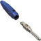 TRU COMPONENTS Pluimstekker Stekker, recht Stift-Ø: 4 mm Blauw 100 stuk(s)