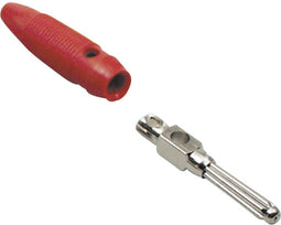 TRU COMPONENTS Pluimstekker Stekker, recht Stift-Ø: 4 mm Rood 100 stuk(s)