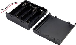 TRU COMPONENTS SBH341-1AS Batterijhouder 4 AA (penlite) Kabel