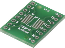TRU COMPONENTS SSOP16-L Experimenteer printplaat Epoxide (l x b) 18 mm x 15.6 mm 35 µm Rastermaat 2.54 mm Inhoud 1 stuk