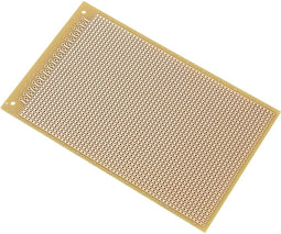 TRU COMPONENTS SU527466 Printplaat Hardpapier (l x b) 160 mm x 100 mm 35 µm Rastermaat 2.54 mm Inhoud 1 stuk(s)