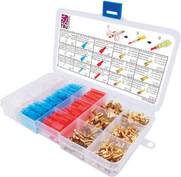 TRU COMPONENTS T1711C001 Assortiment platte stekkers (female) 320 onderdelen